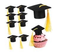 Gadpiparty Decoration Casquette 100 Pcs Grad Cover Wine Doctoral Models Cuake Him Level Class Gown Dresses Food Party Superior Wedding Cuakes Min Bottle Black for Kindergarten White Ornament Her