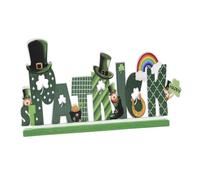 Gadpiparty Décoration en Bois Lettre Saint-Patrick, Vert, Prête à Poser | Bois Délicat, Thème Festif Saint-patrick, Stable, pour Bureau, Table Basse, Étagère Salon