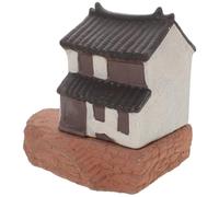 Gadpiparty Décoration Miniature pour Aquarium et Micro-Paysage Maison Chinoise Vintage en Résine Pierre Absorbante Ornement de Jardin Féerique pour Bureau Figurine Décorative Compacte