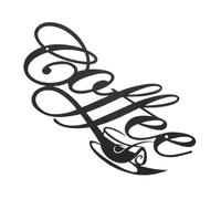 Gadpiparty Décoration Murale Fer Forgé Café Suspendue Art Mural Métallique Élégant pour Cuisine et Salon Pendaison Murale Métal Accessoire Unique pour Intérieur et Extérieur