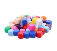 Gadpiparty Dés en Acrylique DIY, Poids Équilibré Surface Lisse 100 Pièces à Six Faces Coins Arrondis pour Jeux de Société et Jeux Mathématiques
