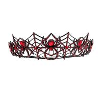 Gadpiparty Diadème Araignée Gothique Noir Vintage Alliage avec Strass Couronne Rétro pour Cosplay Fête Halloween et Anniversaire Roi Accessoire Cheveux Unisexe