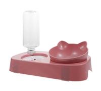 Gadpiparty Distributeur Automatique Eau et Récipient Anti-Renversement pour Chats et Chiens Bol Stable Robuste Facile à Nettoyer et Utiliser Protection du Cou Rose