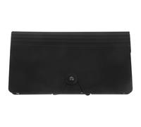 Gadpiparty Dossier Accordéon B6 Extensible à 8 Compartiments, Organiseur de Reçus et Documents, Porte-Billets Portable en Plastique Noir, Rangement Bureau Maison École, Trieur Fichiers