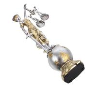 Gadpiparty Élégante statue en résine de la déesse de la justice pour décoration de bureau, couleur argentée avec détails complexes et texture raffinée, symbolisant la justice et l'équité, pour la