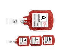 Gadpiparty Enrouleurs de Badges Rétractables Clip Solide Lot de 4 en Acrylique Rouge Porte-badge pour et Médecins en Milieu