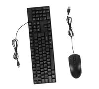 Gadpiparty Ensemble Clavier Et Souris Moderne USB Filaire, Utilisation Bureautique Et Jeux, Clavier Pleine Taille 104 Touches Souris Optique Ergonomique, Usage Professionnel, Couleur Noire