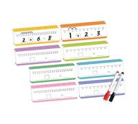 Gadpiparty Ensemble de 16 Tableaux Blancs Effaçables à Sec pour Mathématiques Lignes Numériques Activités d'Apprentissage pour Écoles et Éducation à Matériel Scolaire 20