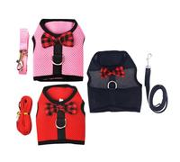 Gadpiparty Ensemble de 3 Harnais-Gilets Respirants pour Petits Animaux M - Harnais Souple et Ajustable en Maille Légère - Harnais Confortable et Sécurisé pour Chiots Lapins Écureuils et