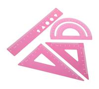 Gadpiparty Ensemble de Règles Triangulaires en Alliage D'aluminium 4pcs, Robuste et Multifonction, pour École et Maison, pour Étudiants et Ingénieurs