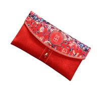 Gadpiparty Enveloppe Présent Rouge Mariage Style Chinois pour Billets et Montres Tissu Solide Cérémonie