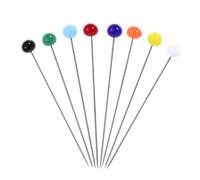 Gadpiparty Épingles à Tête en Verre Multicolores pour Couturière 4 Mm 200 Pièces Résistantes Haute Température Loisirs Créatifs Couture Marquage DIY Hiver