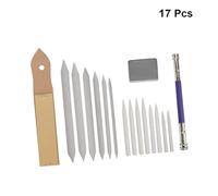 Gadpiparty Estompes à Papier 17 Pièces pour Croquis Artistique, Papier de Verre Effaçable pour Affûtage, Prolongateur de Gomme, Outils de Dessin pour Débutants, Kit Complet pour Estompage