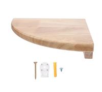 Gadpiparty Étagère D’Angle Murale en Chêne Blanc 23 CM - Support de Rangement Mural D’Éventail Étagère Pratique pour Chambre Salon et Bureau Résistant à L’Humidité Finition Arrondie