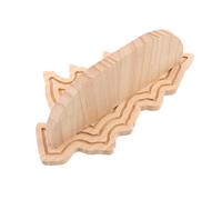 Gadpiparty Étagère Murale en Bois Naturel Forme Montagne Robuste Fonction Polyvalente Style Rustique Moderne pour Décoration Intérieure Salon Chambre Bureau