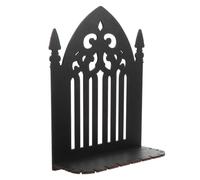 Gadpiparty Étagère Murale Gothique en Bois Foncé Arche, Rangement Gain de Place, Décoration Moderne pour Chambre Gothique Minimaliste