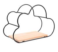 Gadpiparty Étagère Murale Nuage Noire en Bois et Fer, Style Nordique | Décor Mural Compact, Rangement pour Mini Succulentes et Verres, Chambre ou Chambre D'garçon et Filles