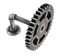 Gadpiparty Étagère murale vintage industrielle en fer denté avec support en fer, style tuyau rétro pour rangement mural et décoration dans le salon ou la chambre à coucher