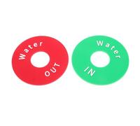 Gadpiparty Étiquette de Classification de Sortie D'eau pour Valve Air et Valve Entrée, Pvc Solide, Lot de 2 Pièces, Rappel Clair pour Guide de Vanne Eau