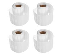 Gadpiparty Étiquettes Autocollantes Blanches pour Bijoux en Papier Résistant à la Déchirure Format Haltère 4 Rouleaux de 500 Pièces Adaptées pour Colliers Bagues et Boucles D’Oreilles