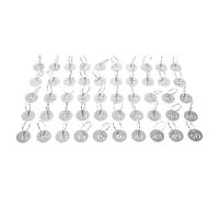 Gadpiparty Étiquettes D'identification Numérotées et Résistance aux Rayures en Acier Inoxydable Rondes Creuses 50pcs avec Anneaux Porte-clés pour Gestion