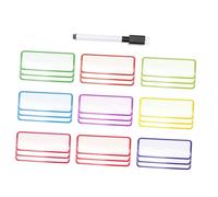 Gadpiparty Étiquettes Magnétiques Nominatives 54 Pièces Couleur Vive Autocollants Réinscriptibles Multifonctions pour Réfrigérateur Maison École Bureau