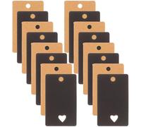 Gadpiparty Étiquettes Suspendues en Papier Kraft 200 Pcs 5x3 Cm Découpe Cœur, Étiquettes Vierges Personnalisables pour Bijoux, Marquage Prix Vêtements, Loisirs Créatifs et Emballages
