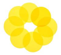 Gadpiparty Feuille de Filtre Couleur 66mm Pet Jaune, Lot de 10 | Projecteurs et Panneaux Led, Découpe Nette, Finition Lisse et Plate, Usage Studio Maison