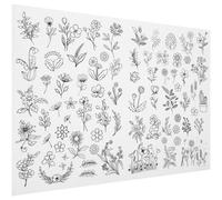 Gadpiparty Feuille Stabilisateur Hydrosoluble pour Broderie Papier à Broder Autocollant et Lavable Motifs de Broderie Outil Couture Manuel Compatible T-Shirts et Tissus Variés 1 Pièce