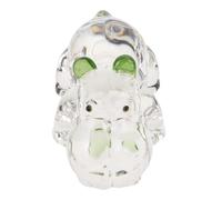 Gadpiparty Figurine D’Hippopotame en Cristal Transparent Vert, Miniature Décorative pour Chambre et Salon, Ornement Artisanal Fait Main, Statue Décorative Multifonctionnelle pour Bureau,