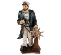 Gadpiparty Figurine de Capitaine aux Jumelles - Statuette Marine décorative - Sculpture de Collection sur Le thème de la Voile - Ornement de Table Vintage représentant Un Capitaine de la Marine