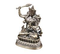 Gadpiparty Figurine en Laiton Or de Bouddha Manjusri Rétro, Décoration Murale Résistante à l'usure, Style Délicat et Simple pour Intérieur Pratique