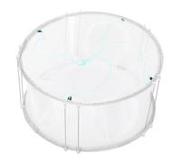 Gadpiparty Filet de Pêche Portable en Nylon Blanc 5 Trous, Piège Multifonction Rond pour Crevettes, Écrevisses et Petits Poissons Lors D'activités Aquatiques