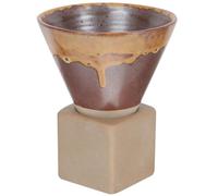 Gadpiparty Filtre à Café Conique en Céramique 200ml pour Infusion Manuelle Délicate, Cornet à Café Élégant pour Préparation Versée à Domicile