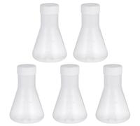 Gadpiparty Fiole Conique en Plastique Pp Couvercle 50 Ml, Lot de 5 Pièces, Base Stable et Graduation Précise pour Applications en Chimie et Sciences Vie Plusieurs styles