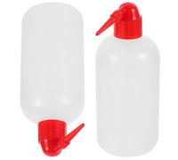 Gadpiparty Flacon Laveur pour Liquide 2 Pièces à Col Étroit Pot de Rinçage Anticalcaire 500 Ml, Adapté pour Usage en Laboratoire et Balance Portable