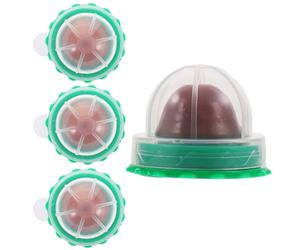 Gadpiparty Friandises pour Chatons Sucettes à l'herbe à Chat Naturelles 4pcs Couverture Transparente pour Favoriser la Faim et Offrir Énergie Ludique en Snack pour Animaux
