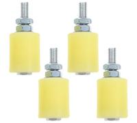 Gadpiparty Galets de Guidage pour Portail Coulissant, Lot de 4 Roulettes en Nylon, Support Léger pour Portails de Cour et Volets Roulants