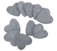 Gadpiparty Galets en pierre de 5 cm, forme cœur avec surface lisse et couleurs durables, lot de 10 pour projets artistiques manuels