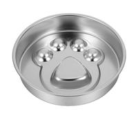 Gadpiparty Gamelle Anti-glouton en Acier Inoxydable pour Petit Chien et Chat, Mangeoire Lente Antidérapante Plaque à Lécher en Métal, Bol à Alimentation Lente pour Chiot et Animaux