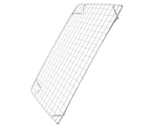 Gadpiparty Grille de Barbecue en Acier Inoxydable avec Pieds 28x18 Cm, Support de Cuisson Surélevé pour Feu de Camp, Cuisson Charbon de Bois, Drainage des Graisses, Nettoyage Facile