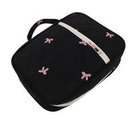 Gadpiparty Grosse Couverture de Bible Noire pour Femmes avec Poches Spacieuses, Tissu Polyester Imperméable et Poignée, Groupes D'étude Voyages