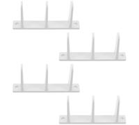 Gadpiparty Guide inférieur de porte coulissante 4 pièces - Accessoires de rail inférieur en plastique, guide de sol de porte de grange avec vis pour placard, armoire de cuisine
