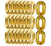 Gadpiparty Guirlande de 50 Ballons en Aluminium Doré 16 Pouces Décorations de Fête Années 90 Chaîne de Ballons Légère et Résistante pour Anniversaires Mariages et Festivals