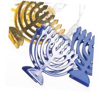 Gadpiparty Guirlande Lumineuse Hanukkah Intérieure à LED Bougies Étoile à Branches Décoration Festive pour Chambre et Fête Décoration Murale Lumineuse sans Piles