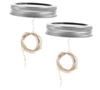 Gadpiparty Guirlande Lumineuse Solaire Pour Couvercle De Bocal Guirlande Lumineuse Décorative À Led Pour Jardin Chaud Lot De 2 Idéale Pour La Décoration Extérieure