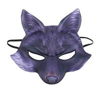 Gadpiparty Half Face Mask, EVA Animal Mask, Fox Cosplay Costume Accessory for Halloween
