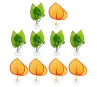 Gadpiparty Hamac en Feuilles de Betta, Lot de 10 pièces : lit de Feuilles pour Poissons, Plantes d'aquarium pour Point de Repos des Poissons Betta, Accessoire d'aménagement paysager pour