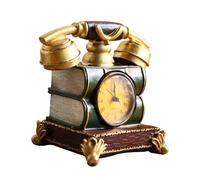 Gadpiparty Horloge Téléphone En Résine Décorative Rétro, Compact Et Portable, Décor Intérieur Salon Chambre, Présent Pendaison De Crémaillère, Décoration Maison Élégante