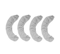 Gadpiparty Housses D’Accoudoirs Élastiques pour Chaise de Bureau 4 Pièces Protection Amovible en Polyester Gris Clair Taille 24 X 9 CM Adaptées pour Chaises Gaming et Fauteuils de Bureau